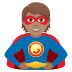 🦸🏽 superhero: medium skin tone display on JoyPixels